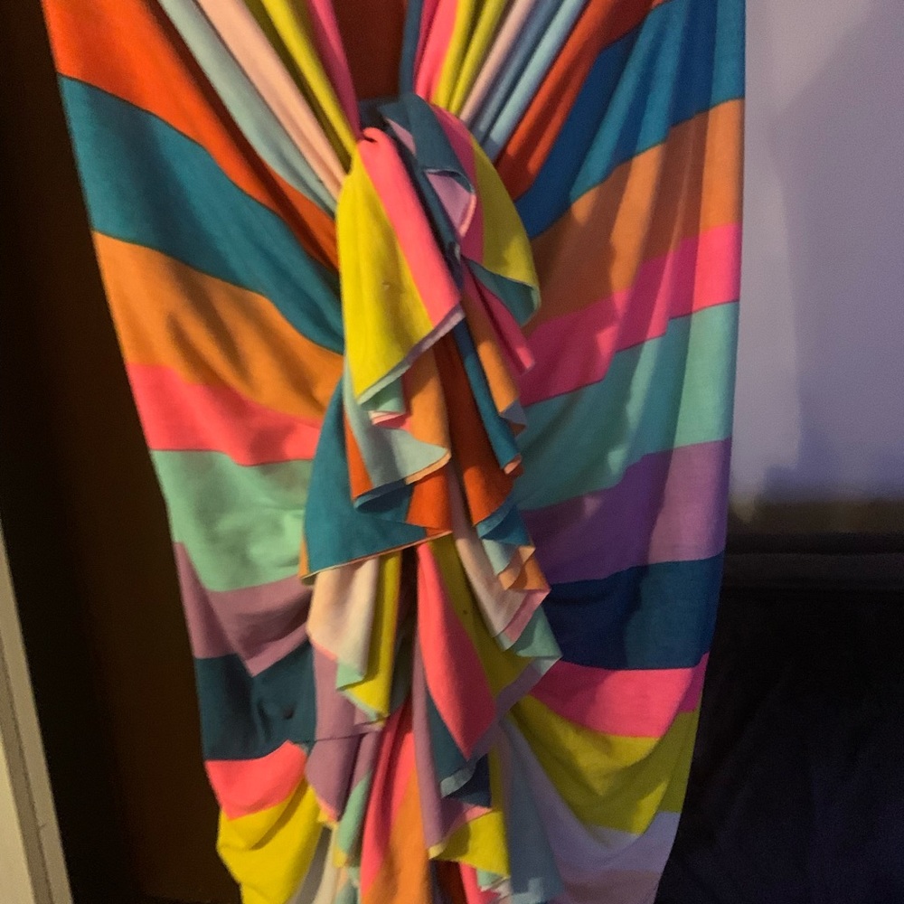 COLORFUL STRIPPED DRESS - Picture 6 of 16